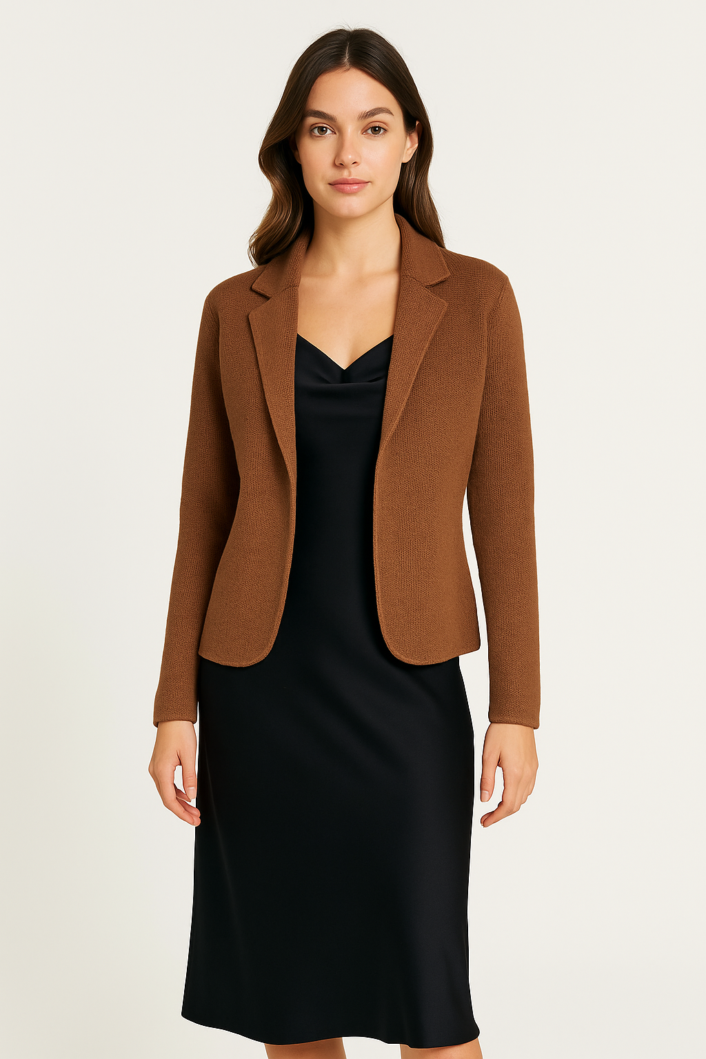 Notch Lapel Knit Cardigan Jacket