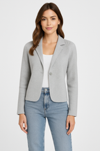 Notch Lapel Knit Cardigan Jacket