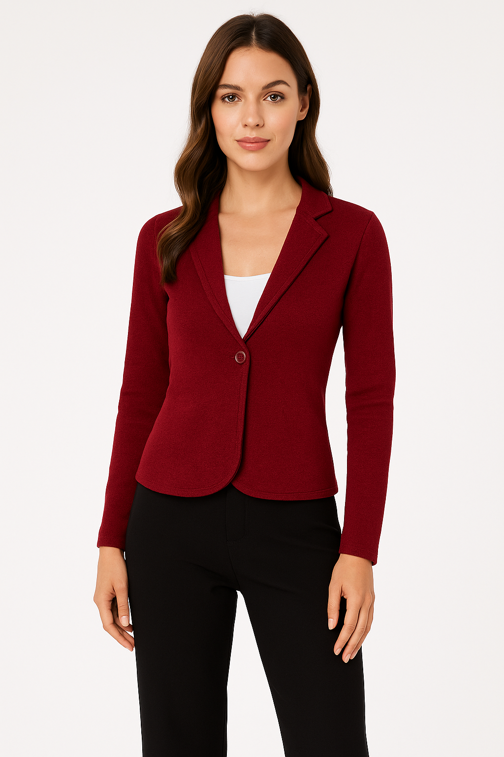 Notch Lapel Knit Cardigan Jacket