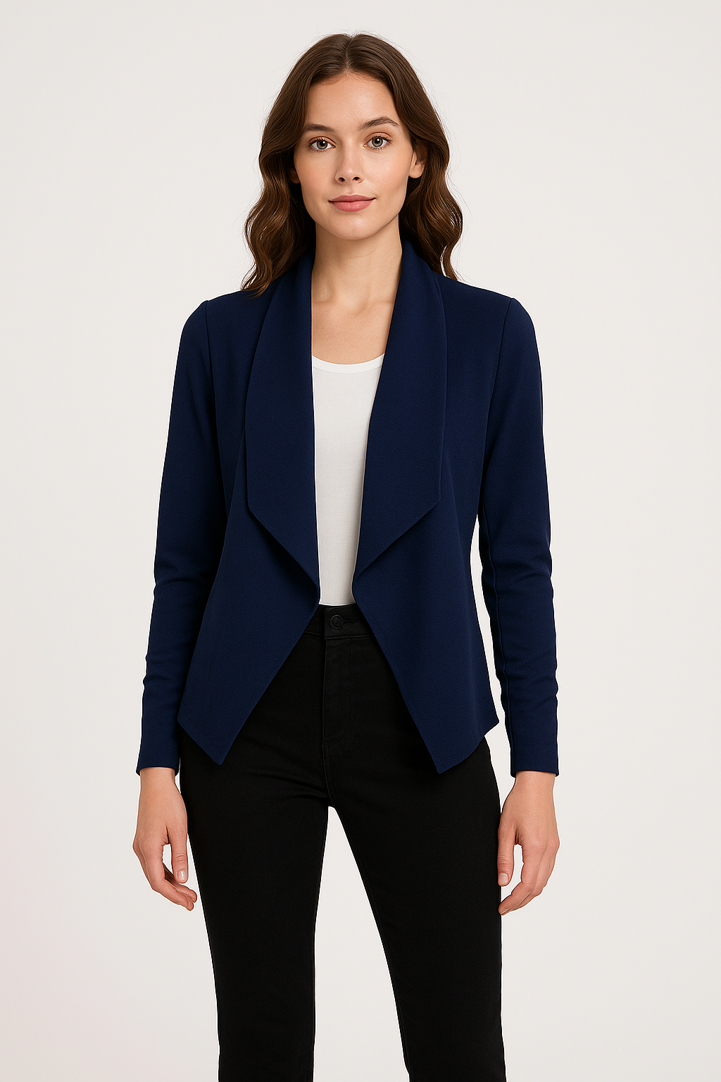 Lightweight Open-Front Blazer