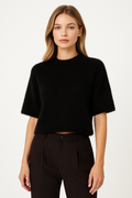Eloise | Short Sleeve Knit Crop Top