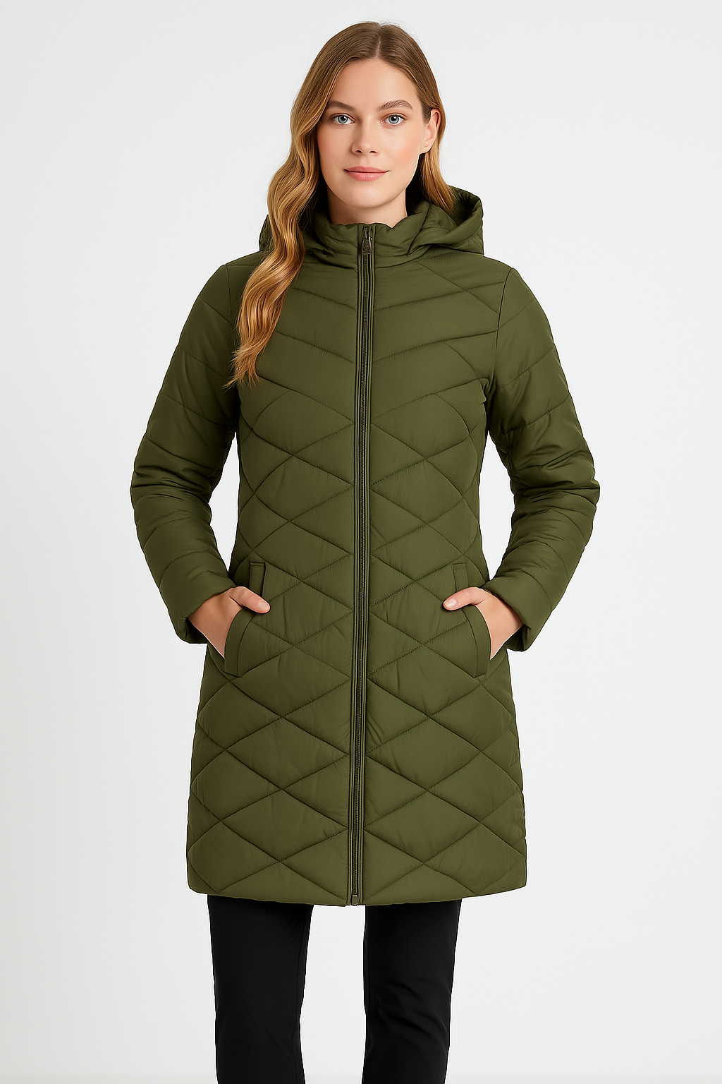 Margot | Quilted Hooded Long Puffer Jacket