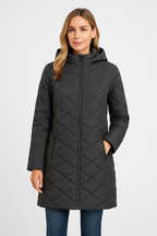 Margot | Quilted Hooded Long Puffer Jacket