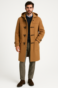 Laurent | Textured Wool-Blend Long Overcoat