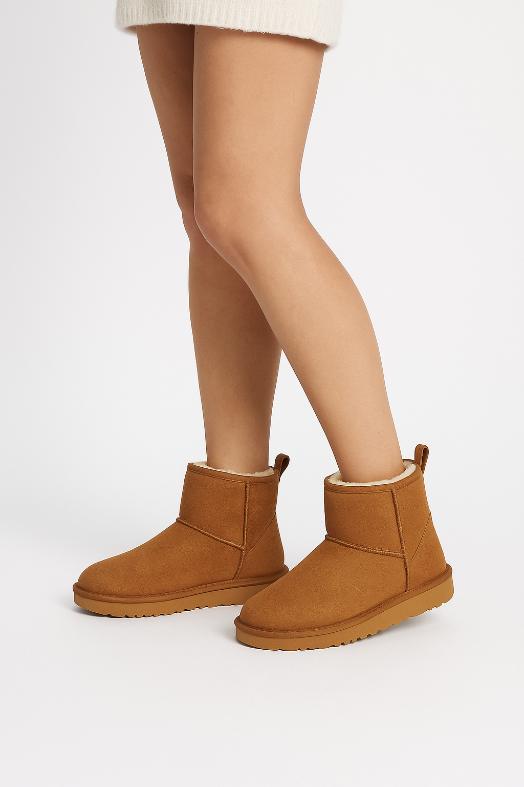 Noraa | Faux Suede Lace-Up Winter Boots