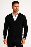 Cotton Button-Front Cardigan