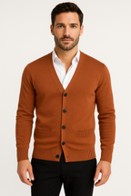 Cotton Button-Front Cardigan