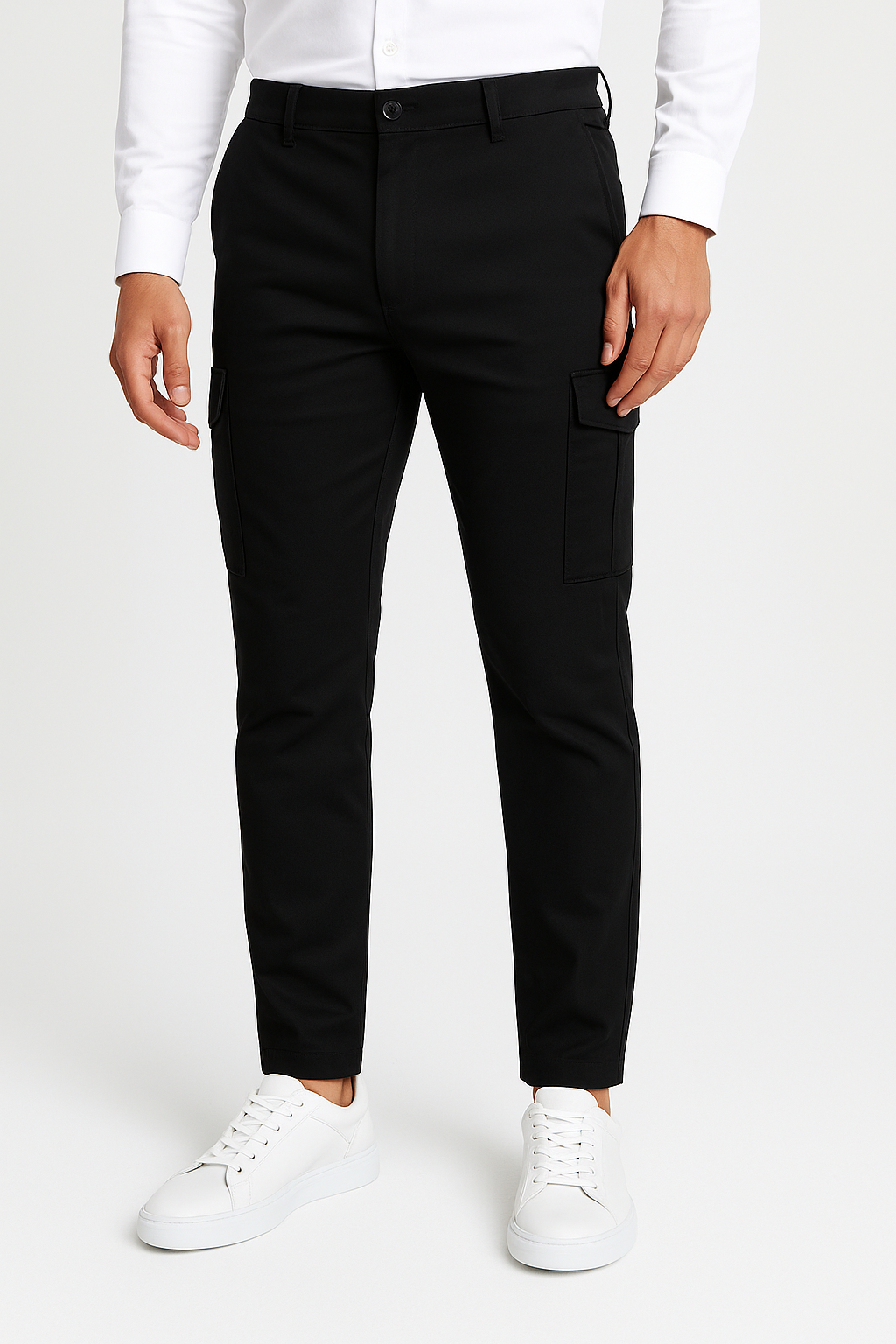 Straight-Leg Casual Cargo Trousers