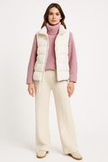 Chloe Montclair | High-Collar Knit Vest and Cardigan Set