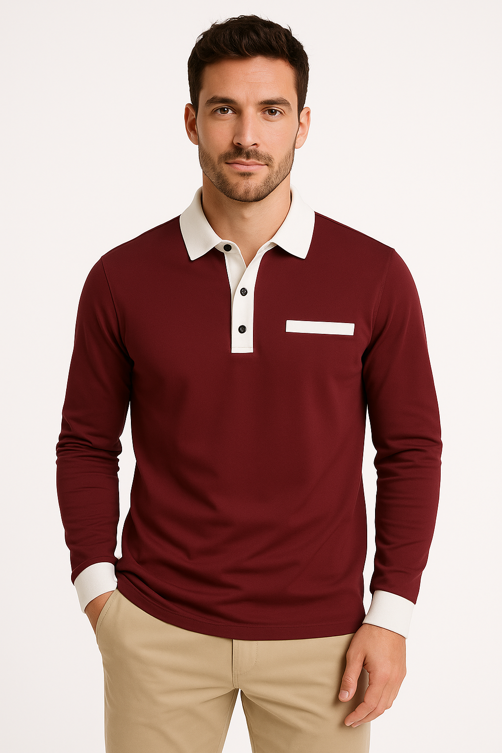 Roberto Russo | Colour-Block Long Sleeve Polo