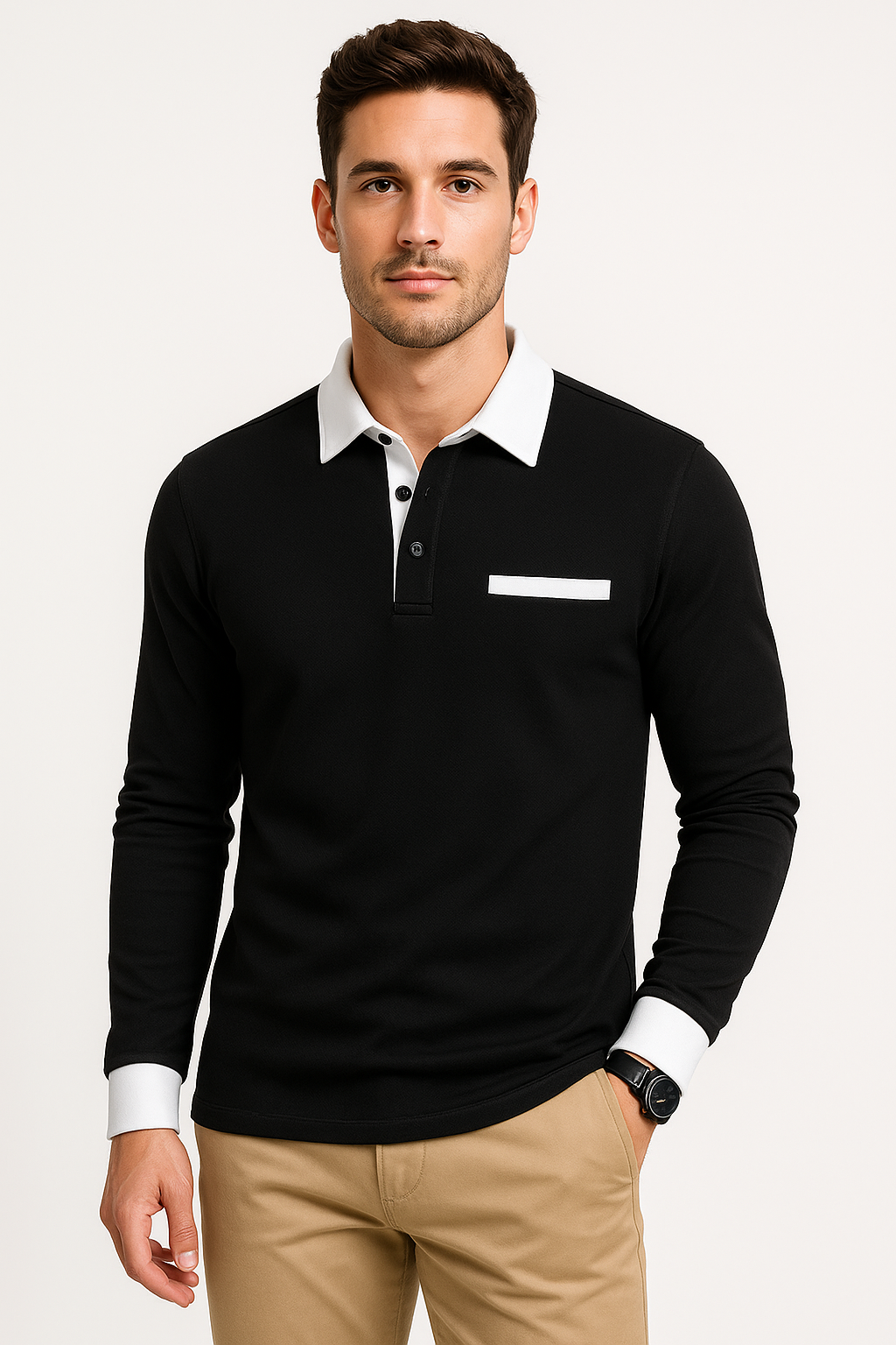 Roberto Russo | Colour-Block Long Sleeve Polo