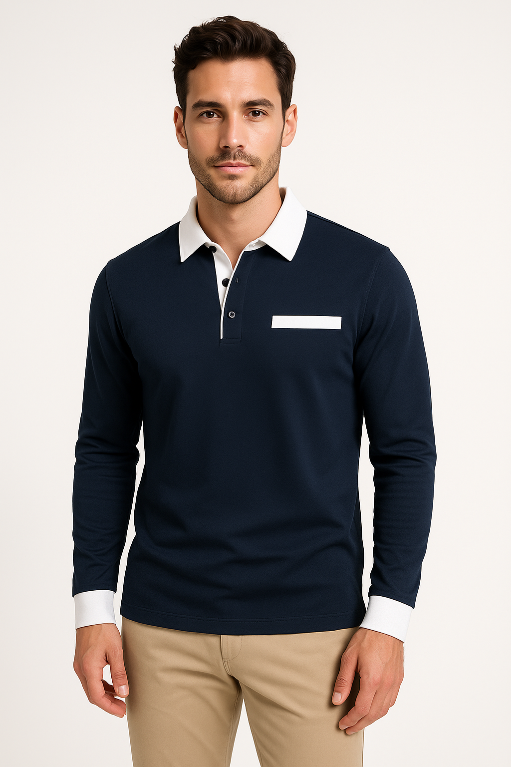 Roberto Russo | Colour-Block Long Sleeve Polo