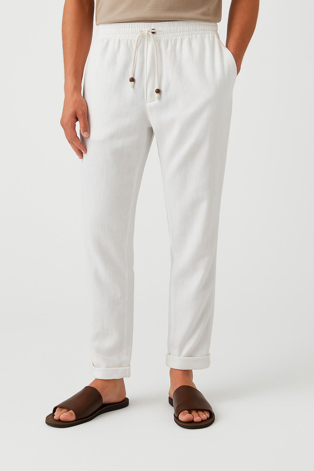 Theodore Willow | Linen-Blend Drawstring Trousers