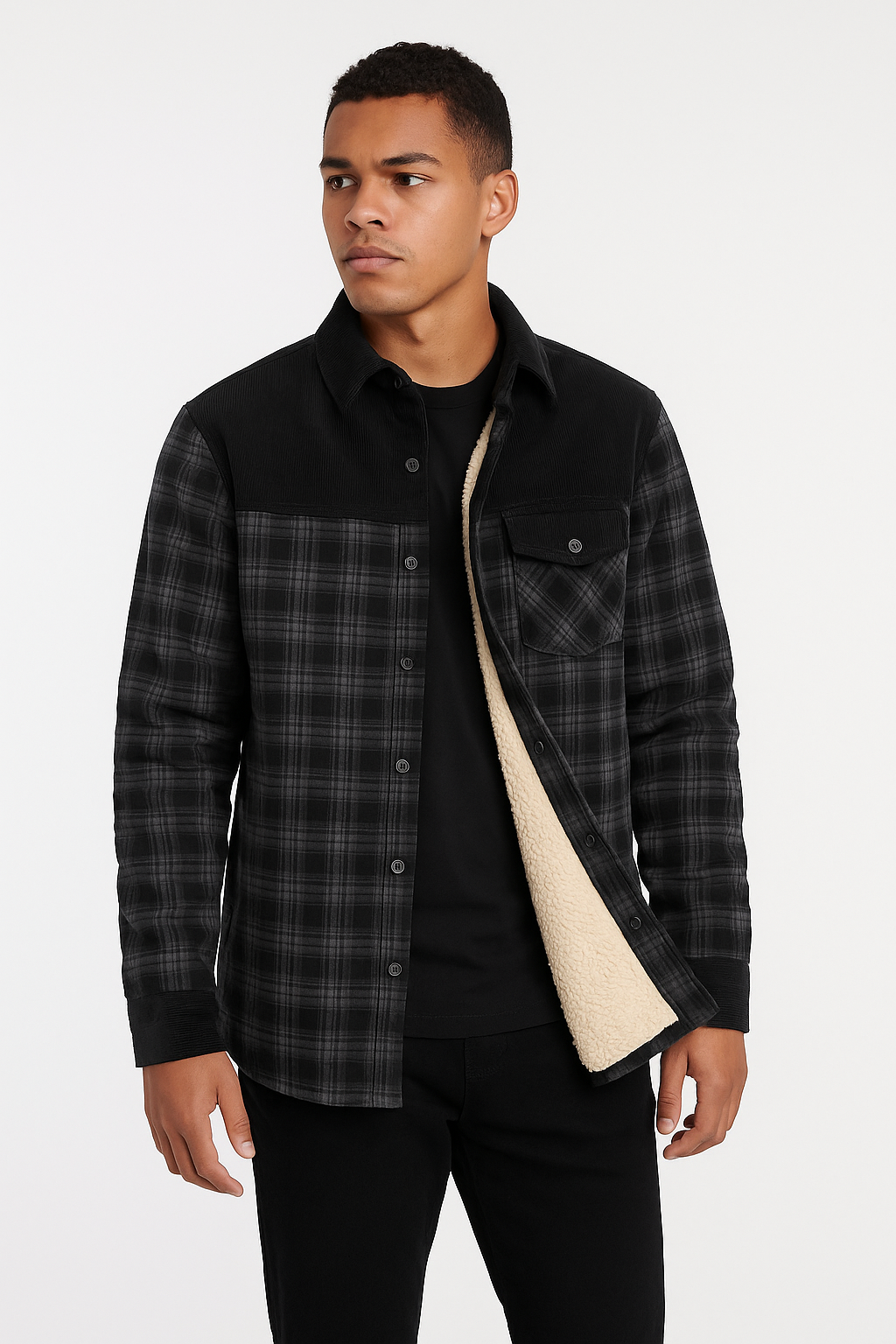 Camden | Plaid Fleece-Lined Shirt Jacket