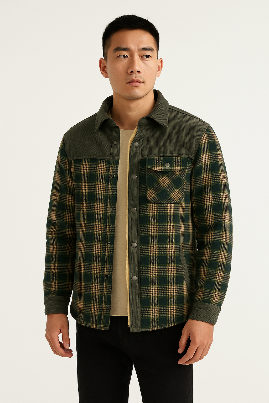 Camden | Plaid Fleece-Lined Shirt Jacket