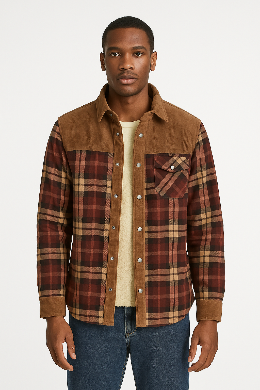 Camden | Plaid Fleece-Lined Shirt Jacket