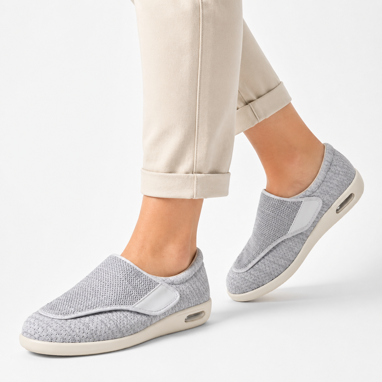 Wide Fit Adjustable Comfort Walking Shoes