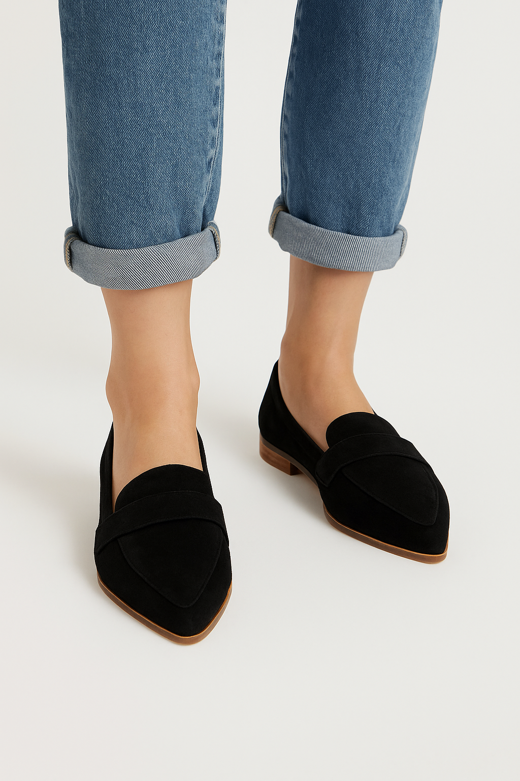 Leopard Print Pointed Toe Loafers