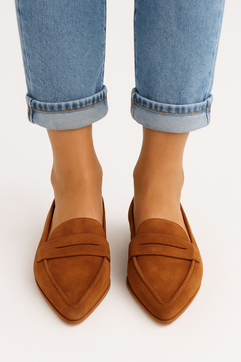 Leopard Print Pointed Toe Loafers