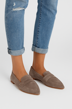 Leopard Print Pointed Toe Loafers