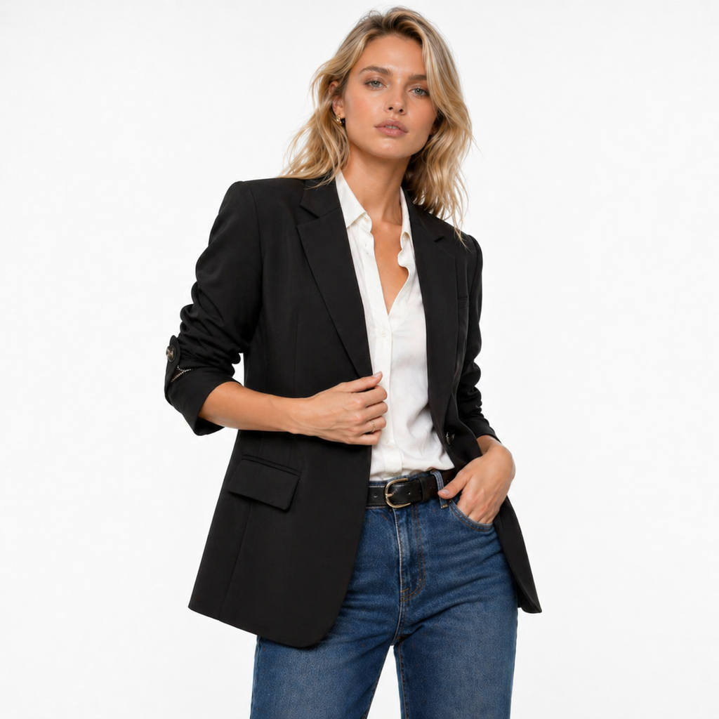 Minimalist Lapel Collar Tailored Blazer