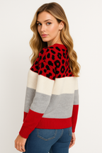 Leopard Print Relaxed Knit Jumper